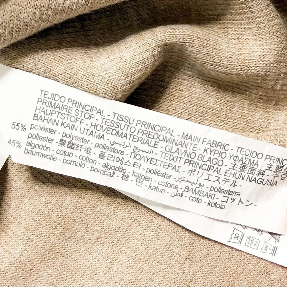 ZARA Cropped Sweatshirt in Camel Beige Soft & Cozy – Size M - Picture 5 of 7